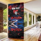Personalized Newcastle Knights Door Cover Graffiti Grunge Abstract Urban Street Style Design