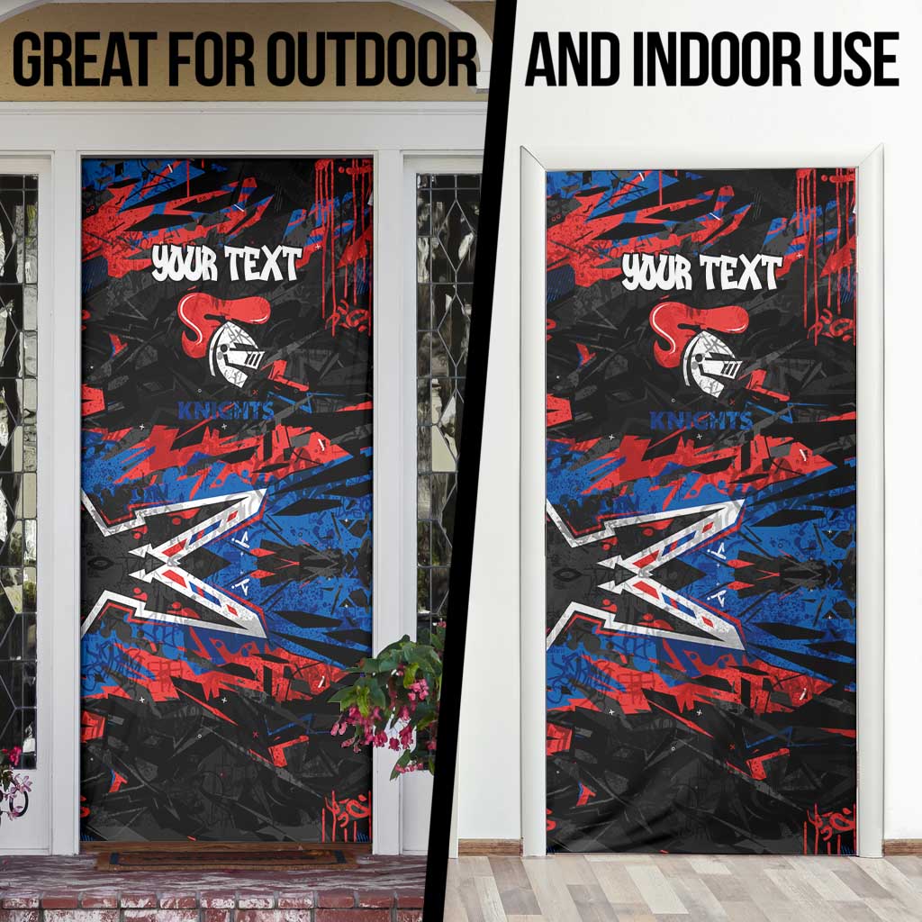 Personalized Newcastle Knights Door Cover Graffiti Grunge Abstract Urban Street Style Design
