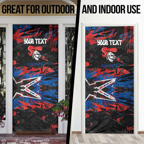 Personalized Newcastle Knights Door Cover Graffiti Grunge Abstract Urban Street Style Design