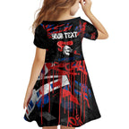 Personalized Newcastle Knights Family Matching Mermaid Dress and Hawaiian Shirt Graffiti Grunge Abstract Urban Street Style Design