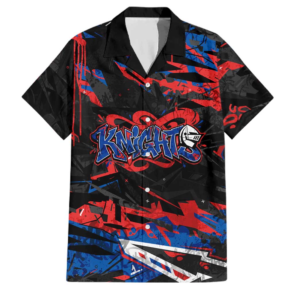Personalized Newcastle Knights Family Matching Mermaid Dress and Hawaiian Shirt Graffiti Grunge Abstract Urban Street Style Design