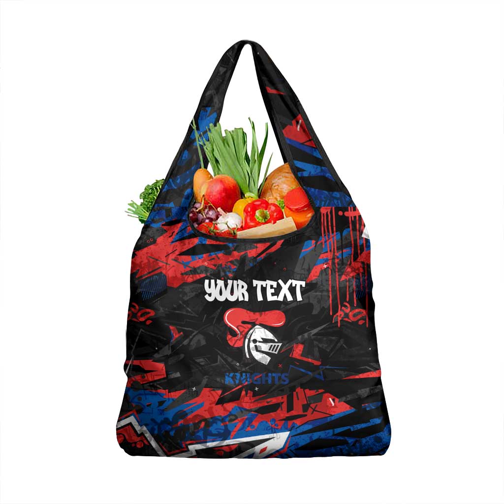 Personalized Newcastle Knights Grocery Bag Graffiti Grunge Abstract Urban Street Style Design