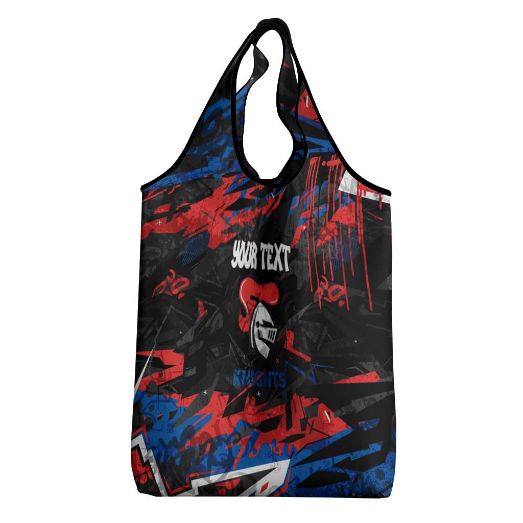 Personalized Newcastle Knights Grocery Bag Graffiti Grunge Abstract Urban Street Style Design