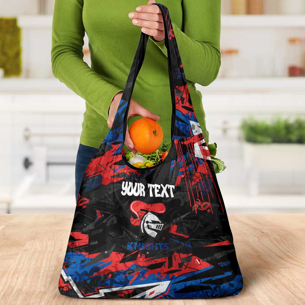 Personalized Newcastle Knights Grocery Bag Graffiti Grunge Abstract Urban Street Style Design