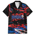 Personalized Newcastle Knights Hawaiian Shirt Graffiti Grunge Abstract Urban Street Style Design