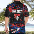 Personalized Newcastle Knights Hawaiian Shirt Graffiti Grunge Abstract Urban Street Style Design