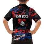 Personalized Newcastle Knights Hawaiian Shirt Graffiti Grunge Abstract Urban Street Style Design