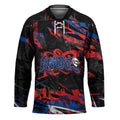 Personalized Newcastle Knights Hockey Jersey Graffiti Grunge Abstract Urban Street Style Design