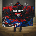 Personalized Newcastle Knights Hooded Blanket Graffiti Grunge Abstract Urban Street Style Design