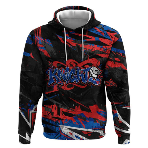 Personalized Newcastle Knights Hoodie Graffiti Grunge Abstract Urban Street Style Design