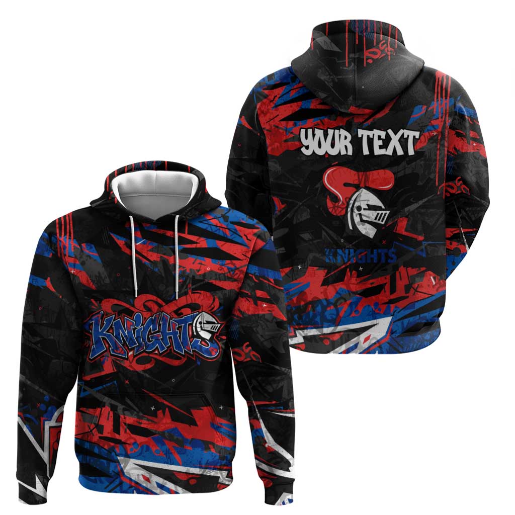 Personalized Newcastle Knights Hoodie Graffiti Grunge Abstract Urban Street Style Design