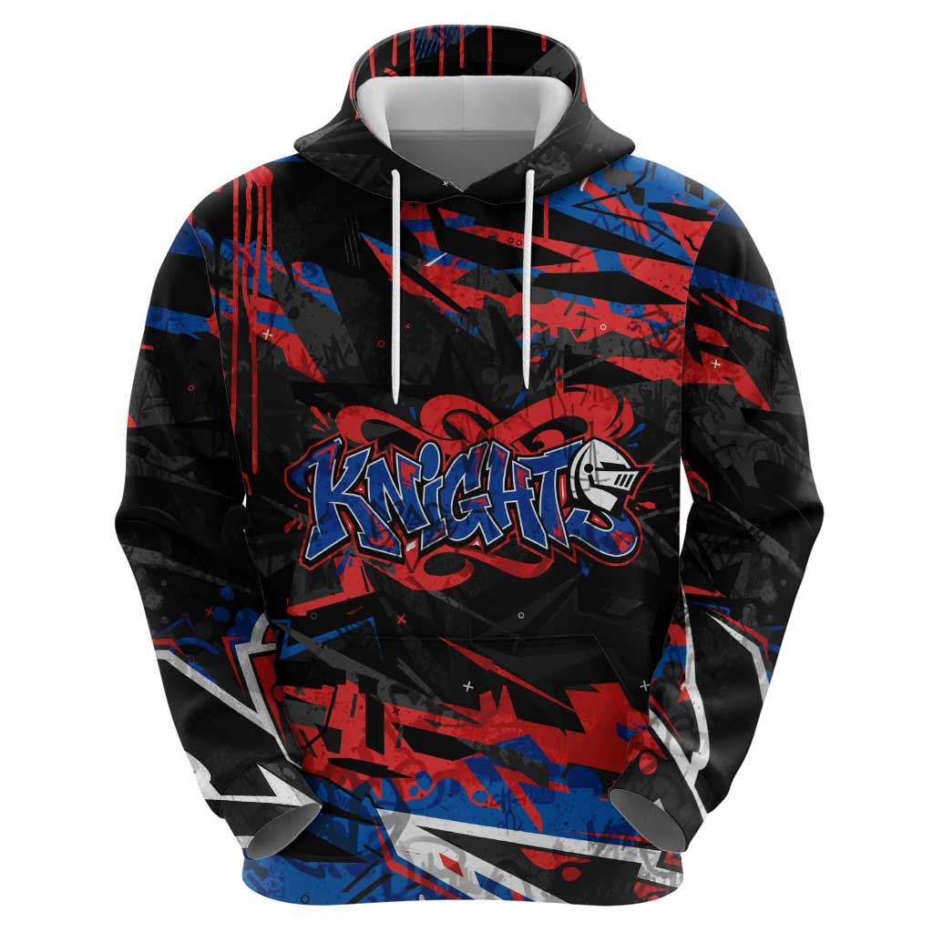 Personalized Newcastle Knights Hoodie Graffiti Grunge Abstract Urban Street Style Design