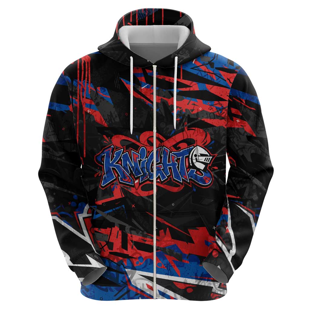 Personalized Newcastle Knights Hoodie Graffiti Grunge Abstract Urban Street Style Design