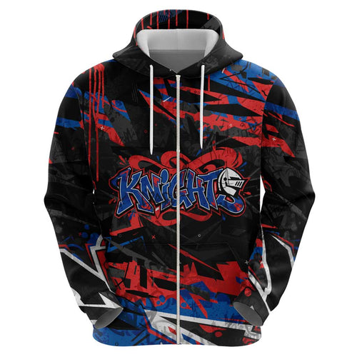 Personalized Newcastle Knights Hoodie Graffiti Grunge Abstract Urban Street Style Design