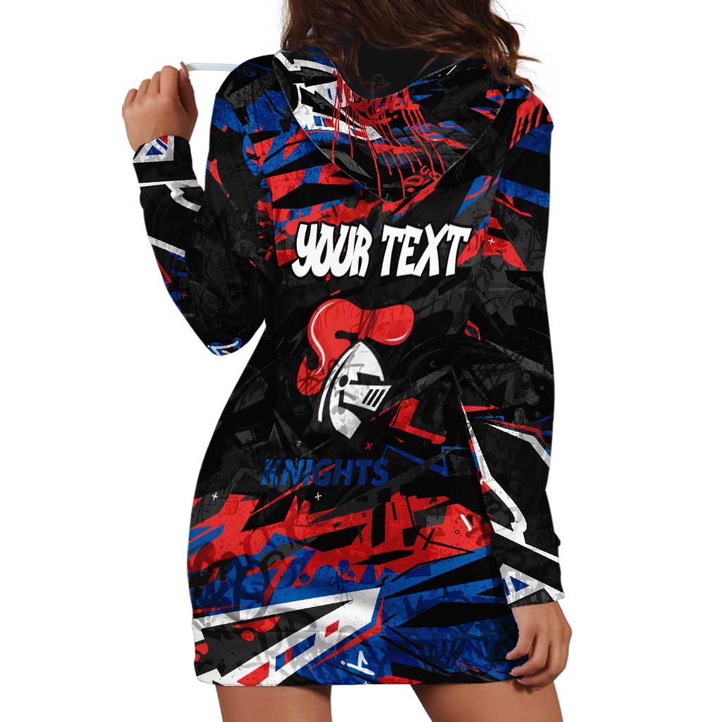 Personalized Newcastle Knights Hoodie Dress Graffiti Grunge Abstract Urban Street Style Design