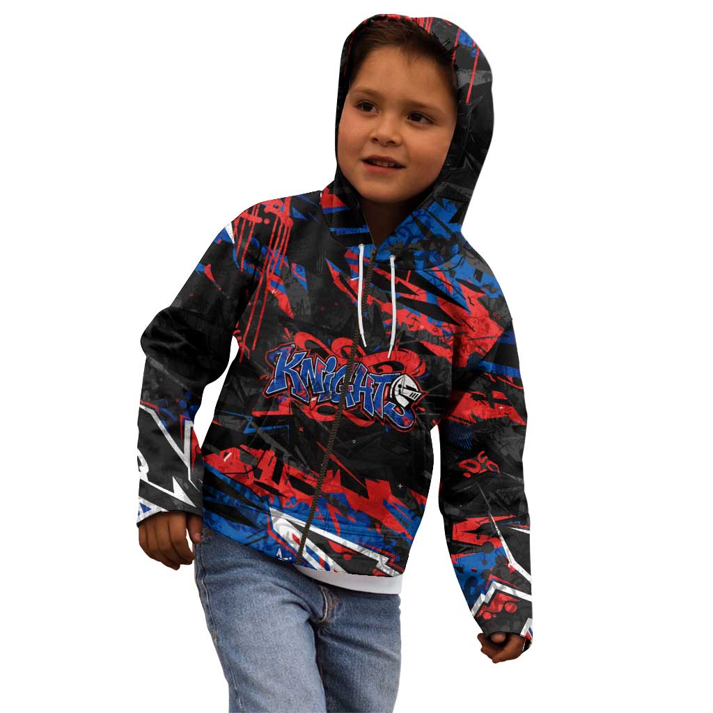 Personalized Newcastle Knights Kid Hoodie Graffiti Grunge Abstract Urban Street Style Design