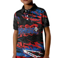 Personalized Newcastle Knights Kid Polo Shirt Graffiti Grunge Abstract Urban Street Style Design