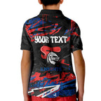 Personalized Newcastle Knights Kid Polo Shirt Graffiti Grunge Abstract Urban Street Style Design