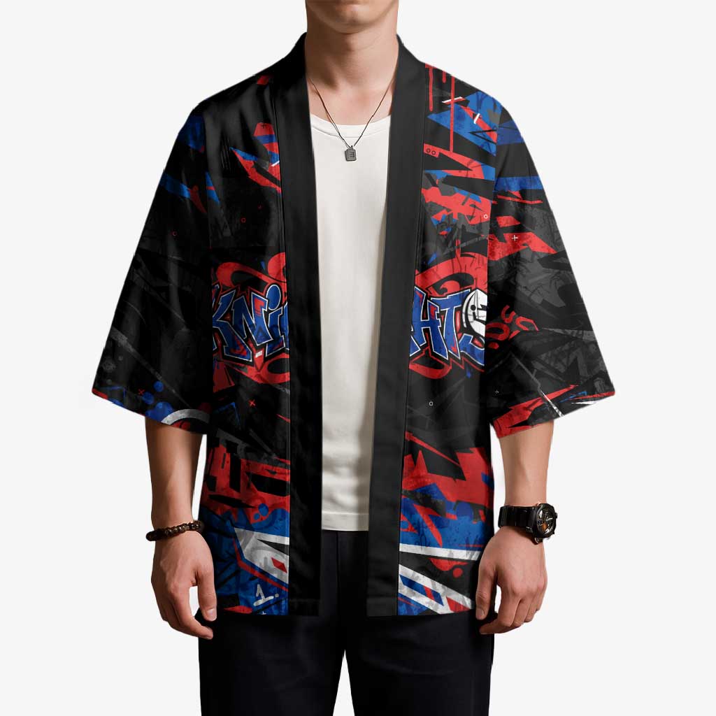 Personalized Newcastle Knights Kimono Graffiti Grunge Abstract Urban Street Style Design
