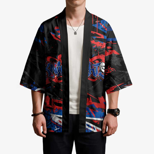 Personalized Newcastle Knights Kimono Graffiti Grunge Abstract Urban Street Style Design