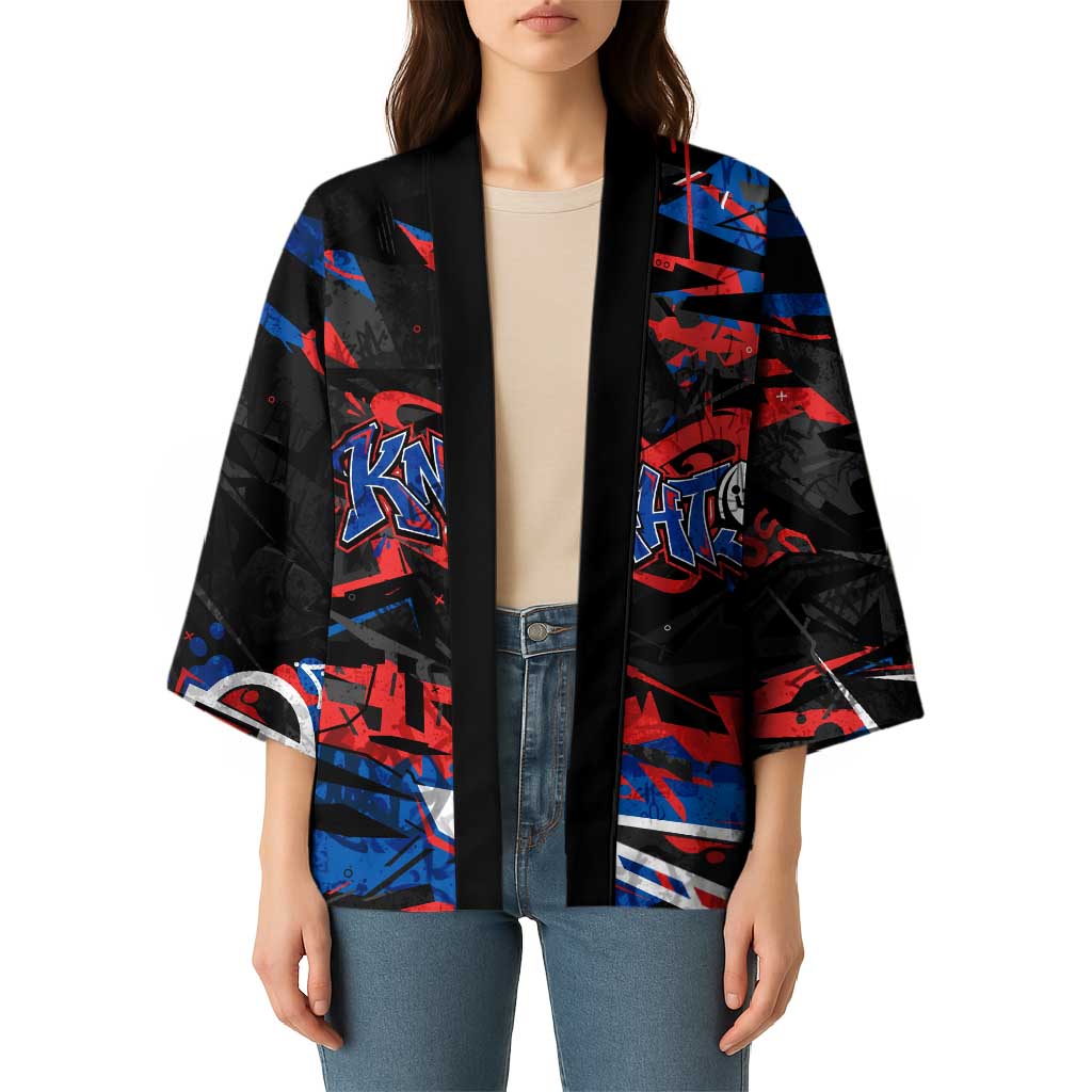 Personalized Newcastle Knights Kimono Graffiti Grunge Abstract Urban Street Style Design