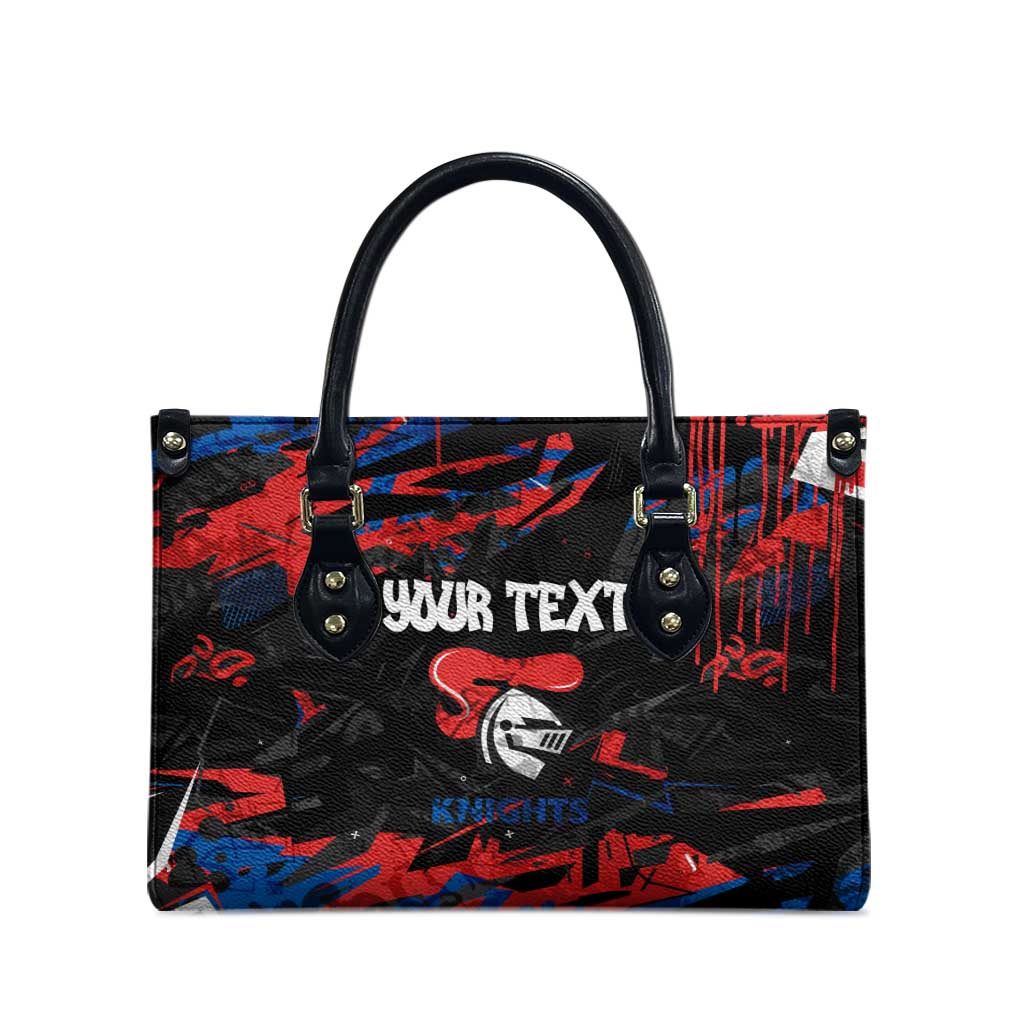 Personalized Newcastle Knights Leather Bag Graffiti Grunge Abstract Urban Street Style Design