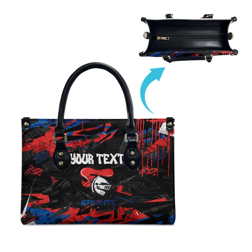Personalized Newcastle Knights Leather Bag Graffiti Grunge Abstract Urban Street Style Design