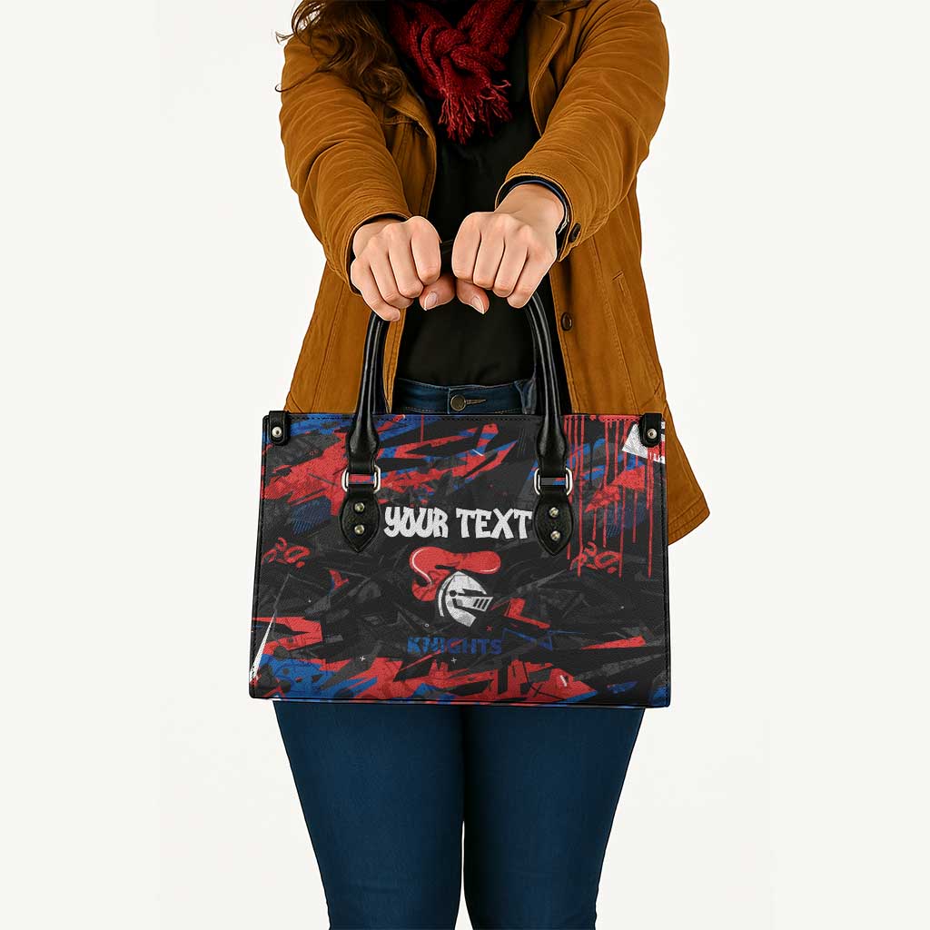 Personalized Newcastle Knights Leather Bag Graffiti Grunge Abstract Urban Street Style Design