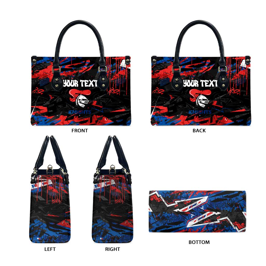 Personalized Newcastle Knights Leather Bag Graffiti Grunge Abstract Urban Street Style Design