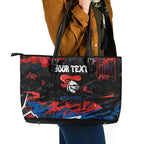 Personalized Newcastle Knights Leather Tote Bag Graffiti Grunge Abstract Urban Street Style Design