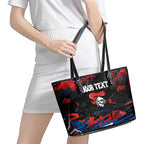 Personalized Newcastle Knights Leather Tote Bag Graffiti Grunge Abstract Urban Street Style Design