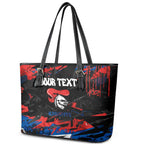 Personalized Newcastle Knights Leather Tote Bag Graffiti Grunge Abstract Urban Street Style Design