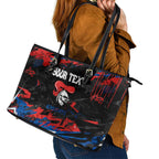 Personalized Newcastle Knights Leather Tote Bag Graffiti Grunge Abstract Urban Street Style Design