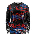 Personalized Newcastle Knights Long Sleeve Shirt Graffiti Grunge Abstract Urban Street Style Design