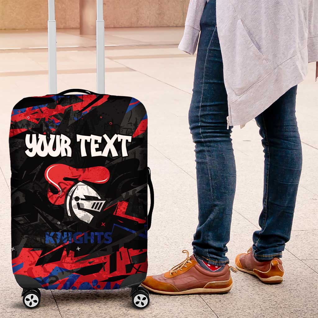 Personalized Newcastle Knights Luggage Cover Graffiti Grunge Abstract Urban Street Style Design