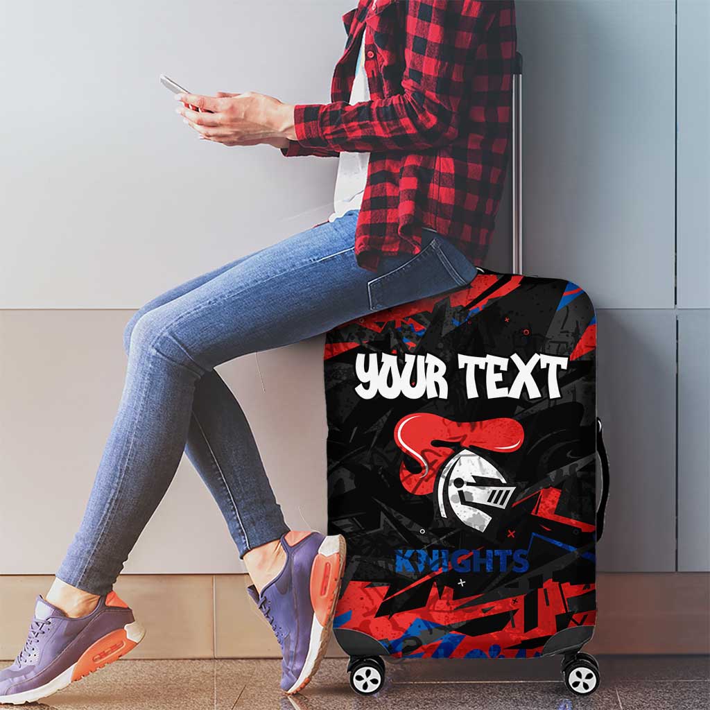 Personalized Newcastle Knights Luggage Cover Graffiti Grunge Abstract Urban Street Style Design