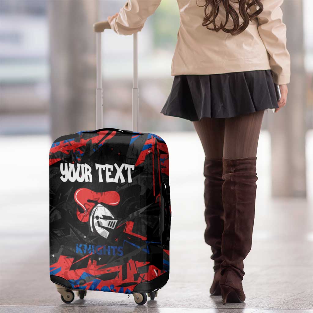 Personalized Newcastle Knights Luggage Cover Graffiti Grunge Abstract Urban Street Style Design