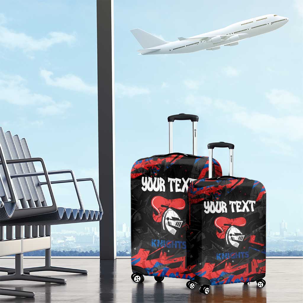 Personalized Newcastle Knights Luggage Cover Graffiti Grunge Abstract Urban Street Style Design