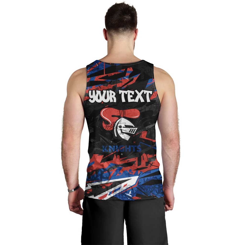 Personalized Newcastle Knights Men Tank Top Graffiti Grunge Abstract Urban Street Style Design