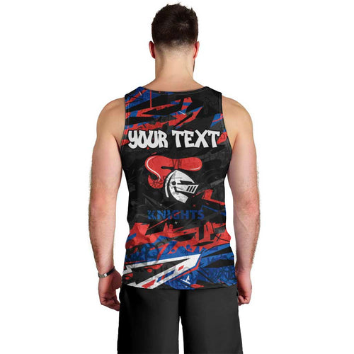Personalized Newcastle Knights Men Tank Top Graffiti Grunge Abstract Urban Street Style Design