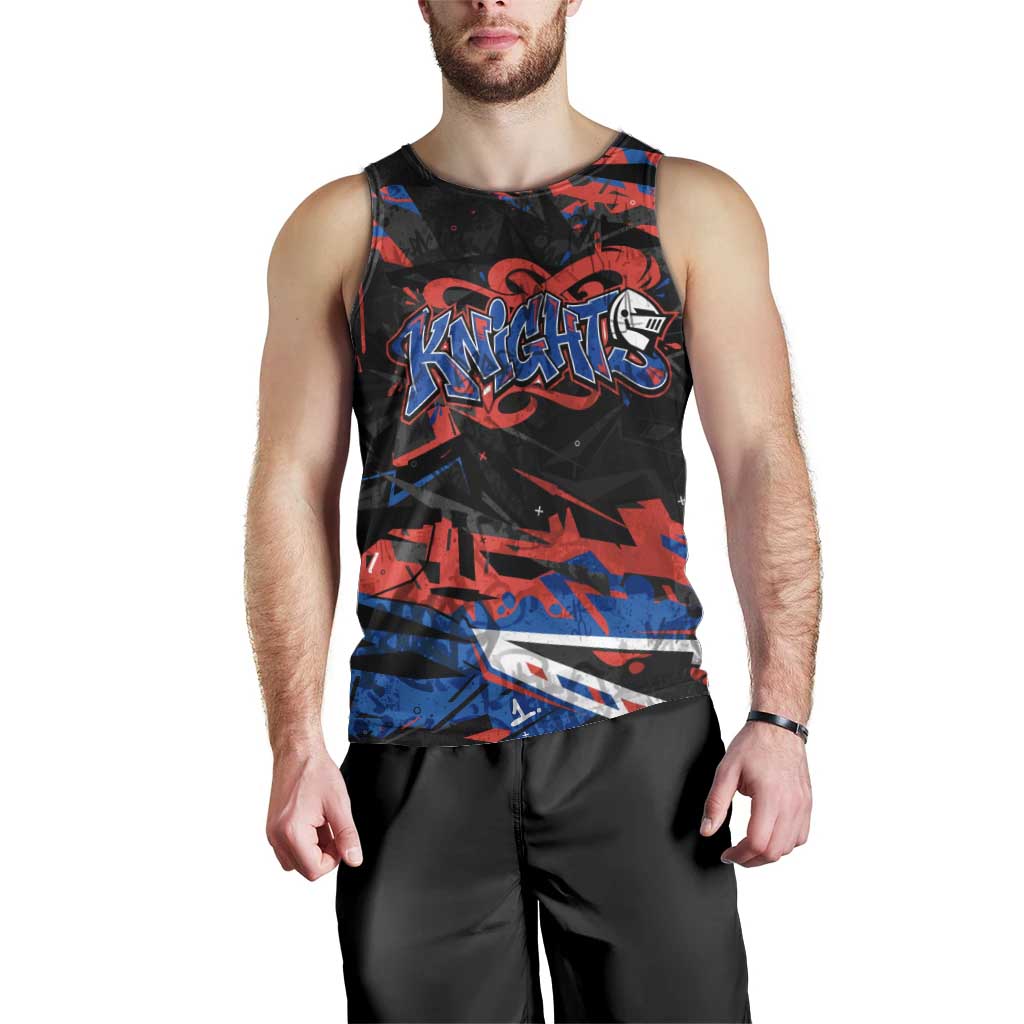 Personalized Newcastle Knights Men Tank Top Graffiti Grunge Abstract Urban Street Style Design
