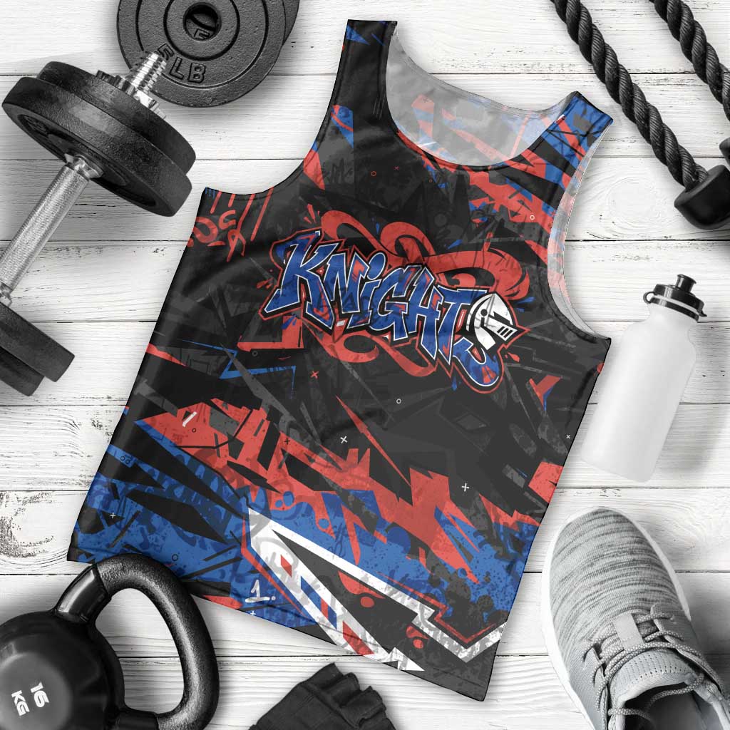 Personalized Newcastle Knights Men Tank Top Graffiti Grunge Abstract Urban Street Style Design