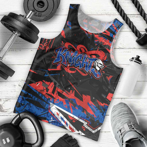 Personalized Newcastle Knights Men Tank Top Graffiti Grunge Abstract Urban Street Style Design