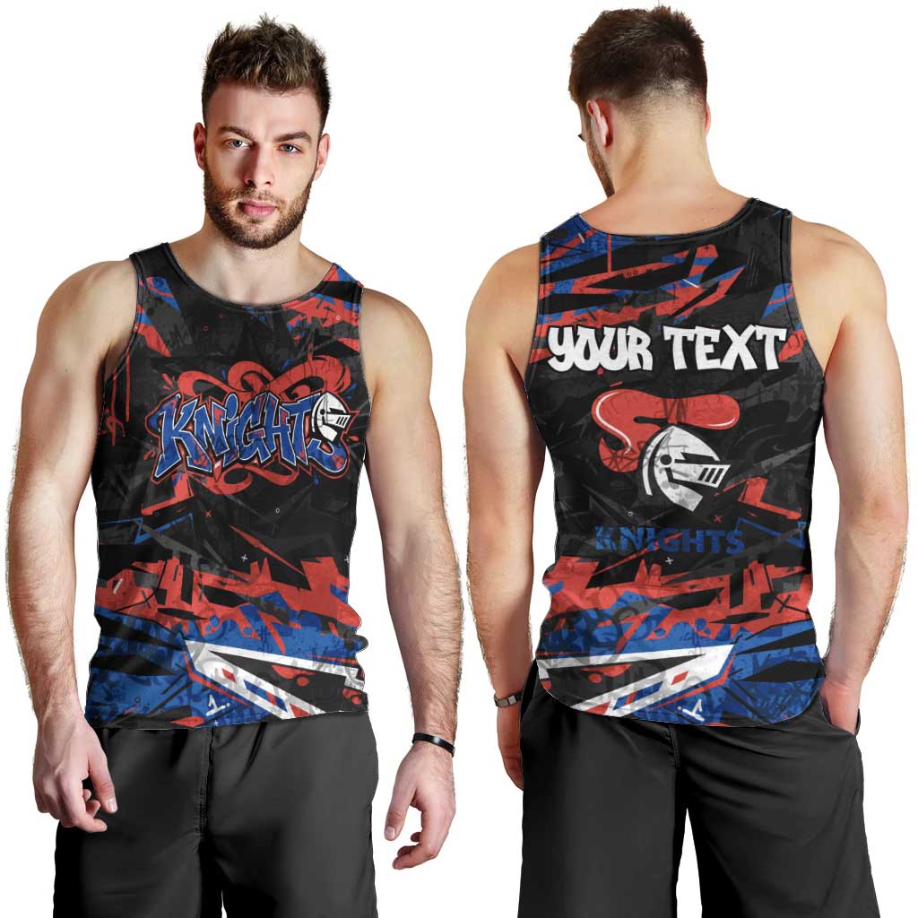 Personalized Newcastle Knights Men Tank Top Graffiti Grunge Abstract Urban Street Style Design