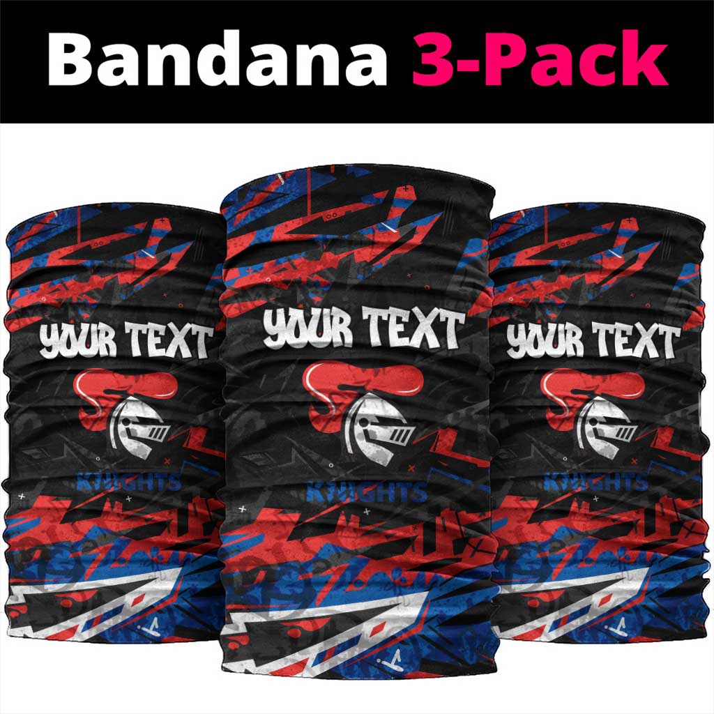 Personalized Newcastle Knights Neck Gaiter Graffiti Grunge Abstract Urban Street Style Design