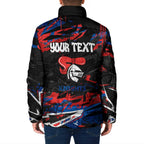 Personalized Newcastle Knights Padded Jacket Graffiti Grunge Abstract Urban Street Style Design