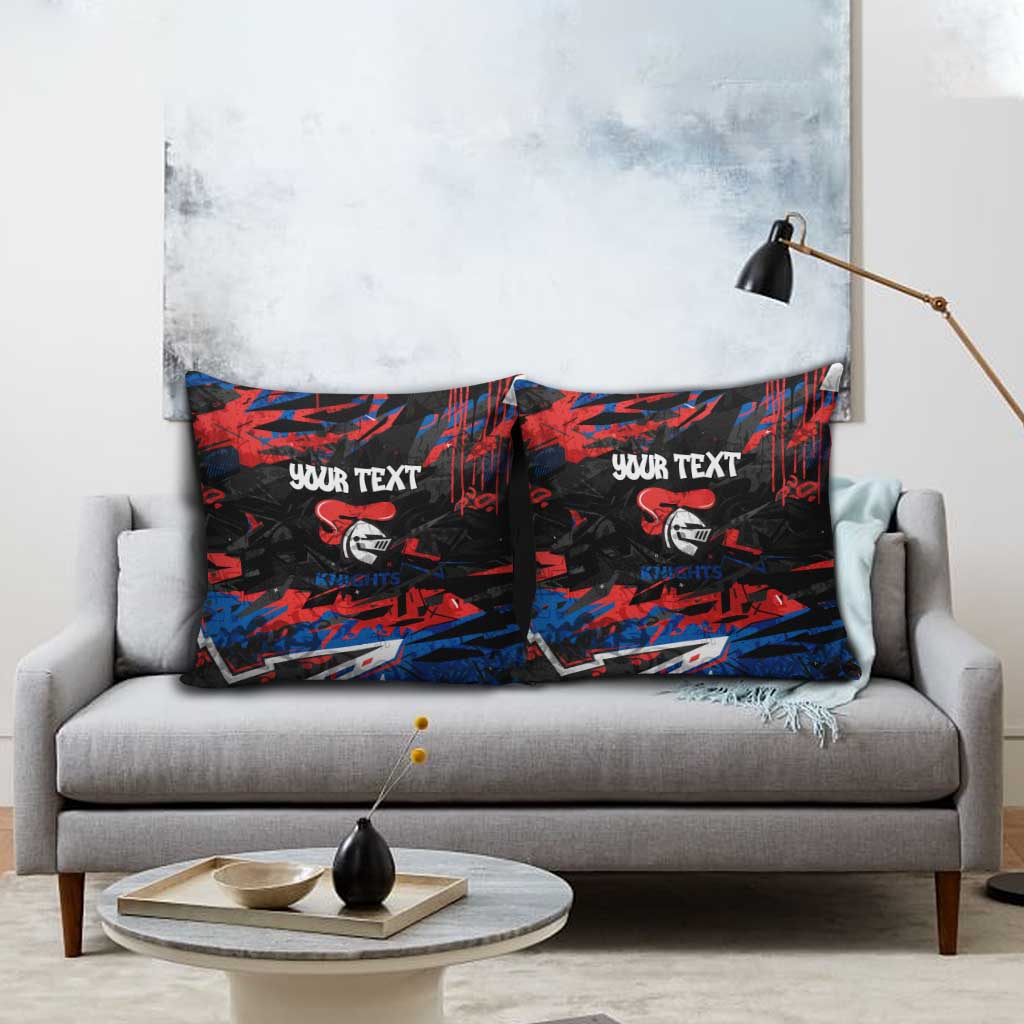 Personalized Newcastle Knights Pillow Cover Graffiti Grunge Abstract Urban Street Style Design