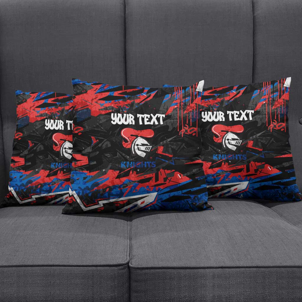 Personalized Newcastle Knights Pillow Cover Graffiti Grunge Abstract Urban Street Style Design