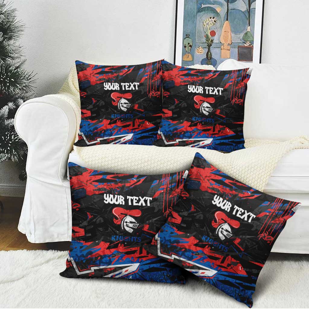 Personalized Newcastle Knights Pillow Cover Graffiti Grunge Abstract Urban Street Style Design