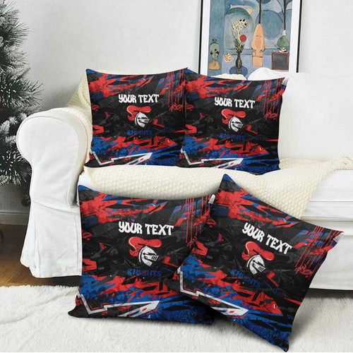 Personalized Newcastle Knights Pillow Cover Graffiti Grunge Abstract Urban Street Style Design